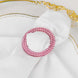 Pink Diamond Circle Napkin Ring Pin Brooch, Rhinestone Chair Sash Bow Buckle