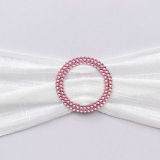 Create a Memorable Event with Pink Diamond Circle Napkin Ring Pin Brooch