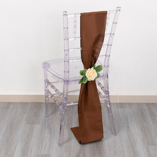 Durable and Affordable Cinnamon Brown Chair Sashes