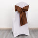 5 Pack Cinnamon Brown Polyester Chair Sashes - 6x108inch