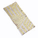 5 Pack Gold Diamond Glitz Sequin White Spandex Chair Sash Bands, Sparkly Geometric Stretchable Chair