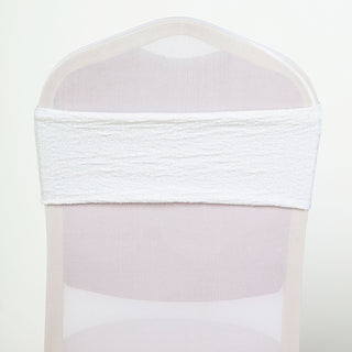 Add a Touch of Elegance with White Sequin Spandex Chair Sashes
