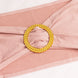 5 Pack Dusty Rose Spandex Chair Sashes with Gold Diamond Buckles, Elegant Stretch Chair Band#whtbkgd