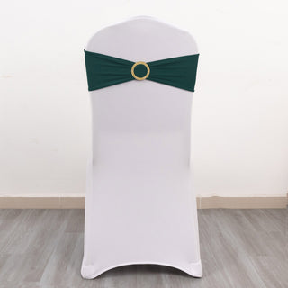 Enhance Your Event Decor with Hunter Emerald Green Spandex Chair Sashes