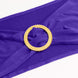 5 Pack Purple Spandex Chair Sashes with Gold Diamond Buckles, Elegant Stretch Chair Bands#whtbkgd