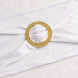 5 Pack White Spandex Chair Sashes with Gold Diamond Buckles, Elegant Stretch Chair Bands#whtbkgd