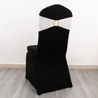 Elevate Your Event Decor with White Spandex Chair Sashes