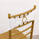 5 Pack White Spandex Chair Sashes with Gold Diamond Buckles, Elegant Stretch Chair Bands and Slide