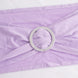 5 Pack | Lavender Lilac Spandex Stretch Chair Sashes with Silver Diamond Ring Slide Buckle