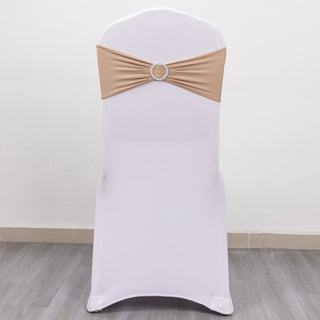 Elevate Your Event with Nude Spandex Chair Sashes