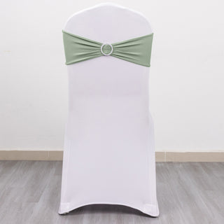 Elevate Your Event Decor with Sage Green Spandex Stretch Chair Sashes