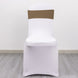 5 Pack | Taupe Spandex Stretch Chair Sashes with Silver Diamond Ring Slide Buckle