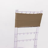 5 Pack | Taupe Spandex Stretch Chair Sashes | 5x12inch