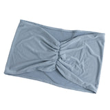 5 Pack Dusty Blue Wide Ruffled Fitted Spandex Chair Sash Band#whtbkgd