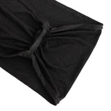 5 Pack Black Wide Ruffled Fitted Spandex Chair Sash Band