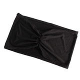 5 Pack Black Wide Ruffled Fitted Spandex Chair Sash Band#whtbkgd