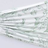 5 Pack Wide Spandex Chair Sashes in White Dusty Sage Green French Toile – Stylish#whtbkgd