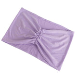 5 Pack Lavender Lilac Wide Ruffled Fitted Spandex Chair Sash Band#whtbkgd