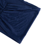 5 Pack Navy Blue Wide Ruffled Fitted Spandex Chair Sash Band