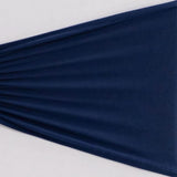 5 Pack Navy Blue Wide Ruffled Fitted Spandex Chair Sash Band#whtbkgd