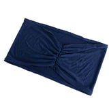 5 Pack Navy Blue Wide Ruffled Fitted Spandex Chair Sash Band#whtbkgd