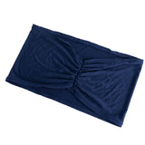 5 Pack Navy Blue Wide Ruffled Fitted Spandex Chair Sash Band