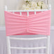 5 Pack Pink Wide Ruffled Fitted Spandex Chair Sash Band