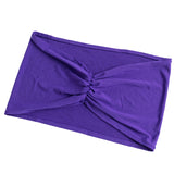 5 Pack Purple Wide Ruffled Fitted Spandex Chair Sash Band#whtbkgd