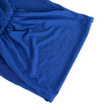 5 Pack Royal Blue Wide Ruffled Fitted Spandex Chair Sash Band