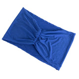 5 Pack Royal Blue Wide Ruffled Fitted Spandex Chair Sash Band#whtbkgd