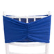 5 Pack Royal Blue Wide Ruffled Fitted Spandex Chair Sash Band