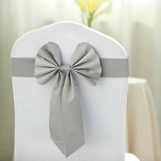Elevate Your Event Decor with Silver Reversible Chair Sashes