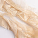 5 Pack Beige Curly Willow Chiffon Satin Chair Sashes#whtbkgd