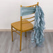 5 Pack Dusty Blue Curly Willow Chiffon Satin Chair Sashes