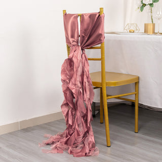 Create a Memorable Event with Cinnamon Rose Curly Willow Chiffon Satin Chair Sashes