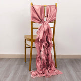 5 Pack Cinnamon Rose Curly Willow Chiffon Satin Chair Sashes
