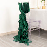 Create an Extraordinary Event with Hunter Emerald Green Curly Willow Chiffon Satin Chair Sashes