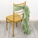 5 Pack Sage Green Curly Willow Chiffon Satin Chair Sashes