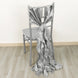 5 Pack Silver Curly Willow Chiffon Satin Chair Sashes