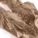 5 Pack Taupe Curly Willow Chiffon Satin Chair Sashes#whtbkgd