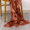 5 Pack Terracotta Curly Willow Chiffon Satin Chair Sashes