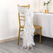 5 Pack White Curly Willow Chiffon Satin Chair Sashes