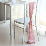 Elevate Your Event Decor with Rose Gold Metallic Fringe Chair Sashes
