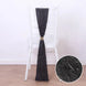 5 Pack Black Metallic Fringe Shag Tinsel Chair Sashes, Shimmery Polyester Chair Sashes