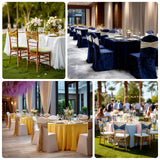 5 Pack Premium Crushed Velvet Chair Sashes Ivory Wide Ruffle Style