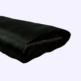 Black satin fabric with a smooth, glossy finish. #whtbkgd