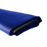 Royal blue satin fabric draped elegantly with a smooth finish. #whtbkgd