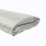 Silky white fabric draped elegantly, showcasing a smooth texture. #whtbkgd