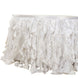 Taffeta 14ft Table Skirt White Cascading Curly Willow Style for Weddings & Banquets