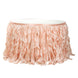 17FT Rose Gold | Blush Curly Willow Taffeta Table Skirt